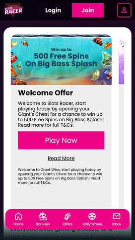 Slots Racer Casino Mobile Promotions