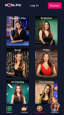 Slots.inc Casino Mobile Live Dealer