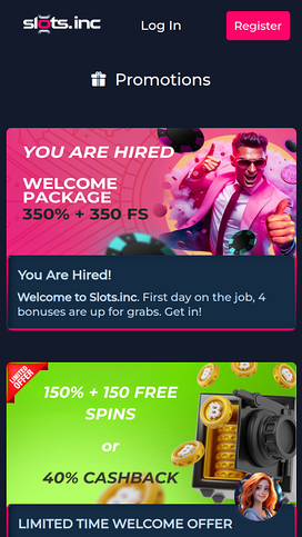 Slots.inc Casino Mobile Promotions