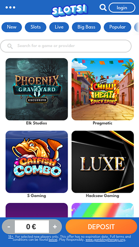 Slotsi Casino Mobile Games