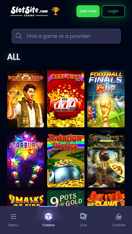 SlotSite.com Casino Mobile Games