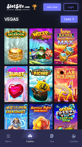 Slotsite.com Casino Mobile Vegas Games