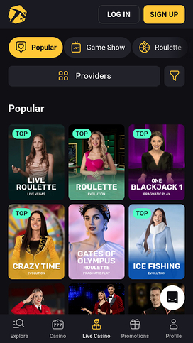 Slotsmines Casino Mobile Live Dealer