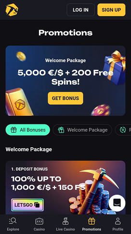 Slotsmines Casino Mobile Promotions
