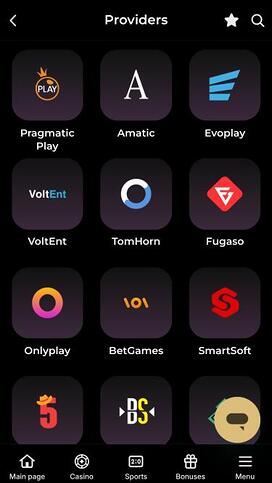 SlotStake Casino game developers mobile page