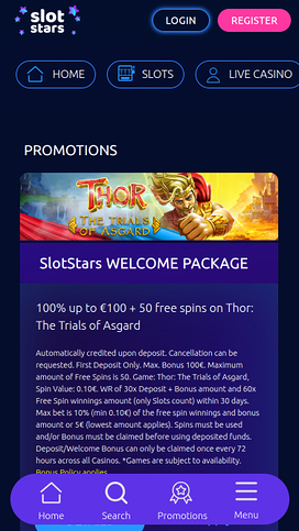 SlotStars Casino Mobile Promotions