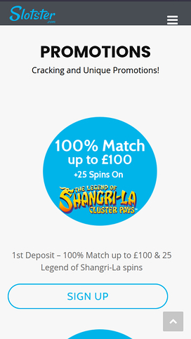 Slotster Casino Mobile Promotions