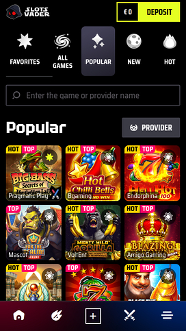 SlotsVader Casino Mobile Games