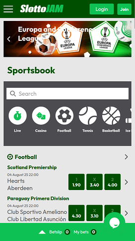SlottoJam Casino Mobile Sports
