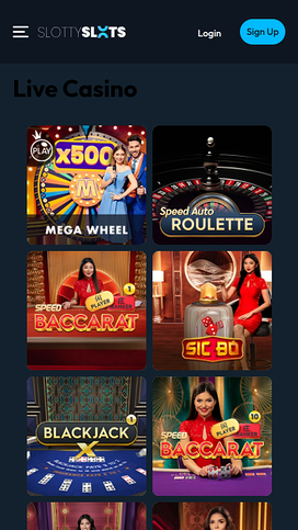 Slotty Slots Casino Mobile Live Dealer