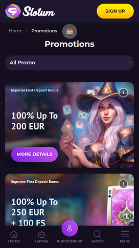 Slotum Casino Mobile Promotions