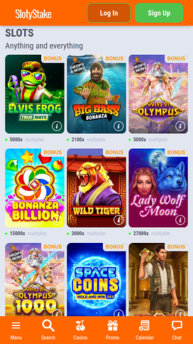 SlotyStake Casino Mobile Games