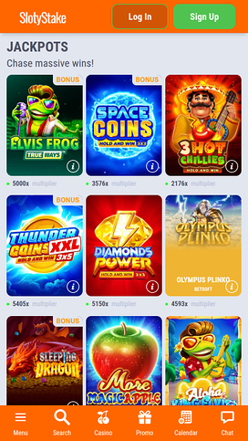 SlotyStake Casino Mobile Jackpot