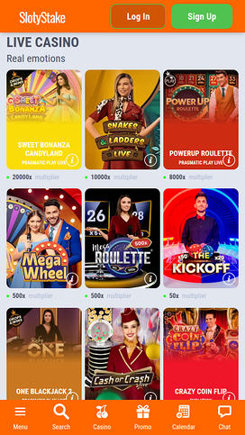 SlotyStake Casino Mobile Live Dealer