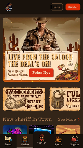 Página de inicio móvil del casino Smokin Slots