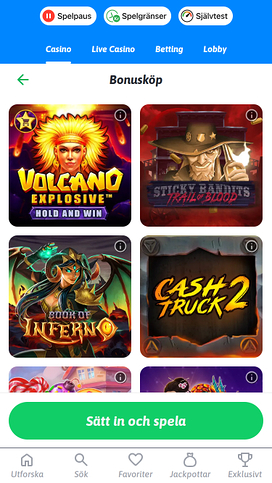 Snabbare Casino mobilköp av bonus