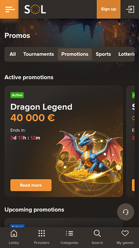 Sol Casino Mobile Promotions