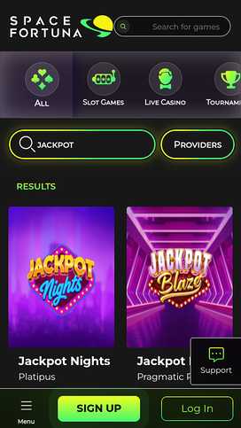 SpaceFortuna Mobile Jackpot