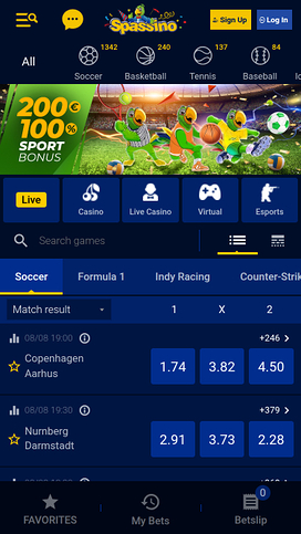 Spassino Casino Mobile Sports