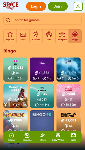 Spice Bingo Casino Mobile Bingo