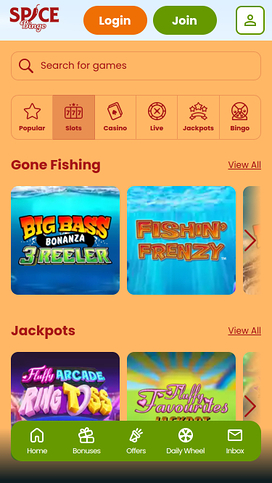 Spice Bingo Casino Mobile Games