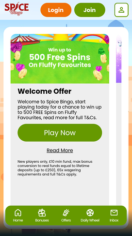 Spice Bingo Casino Mobile Promotions
