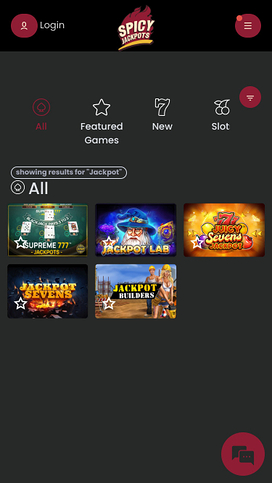 SpicyJackpots Casino Mobile Jackpot