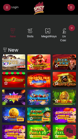 SpicyJackpots Casino Mobile New Games