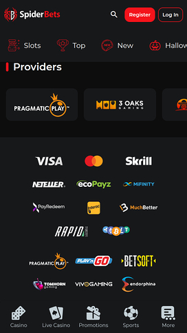 Desarrolladores de juegos de casino SpiderBets