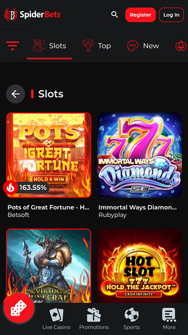 Juegos de casino SpiderBets