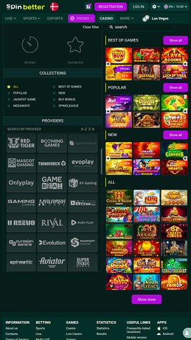 SpinBetter Casino Mobile Game Developers