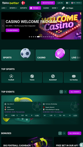 SpinBetter Casino Mobile Homepage