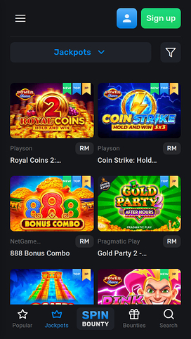 SpinBounty Casino Mobile Jackpot