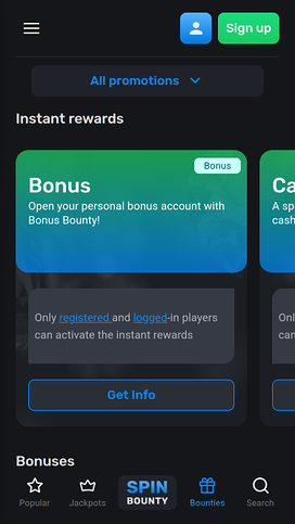 SpinBounty Casino Mobile Promotions
