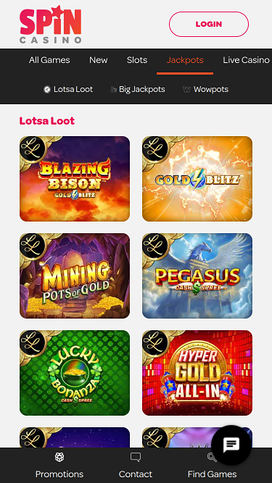 Spin Casino Mobile Jackpot