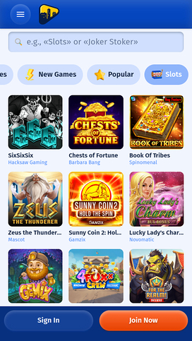 Spin City Casino Mobile Games