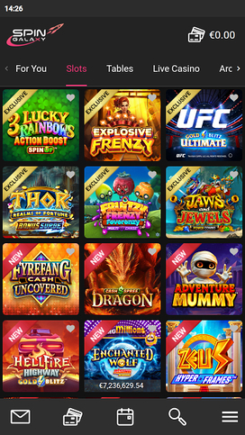 Spin Galaxy Casino Mobile Games