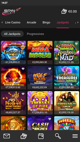 Spin Galaxy Casino Mobile Jackpot