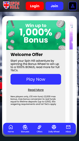 Spin Hill Casino Mobile Promotions