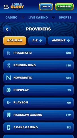 Spin Of Glory Casino Mobile Game Developers