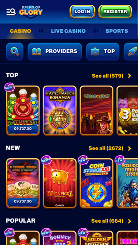 Spin Of Glory Casino Mobile Games