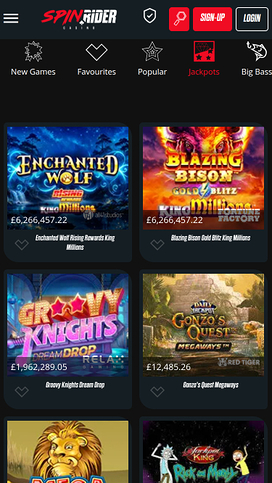 Spin Rider Casino Mobile Jackpot