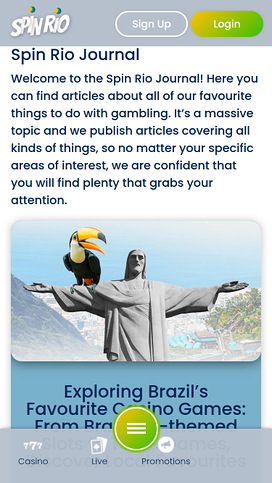 Spin Rio Casino Mobile Journal
