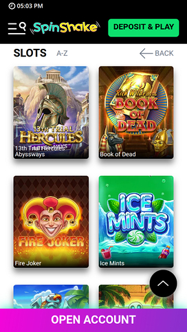 Spin Shake Casino Mobile Games