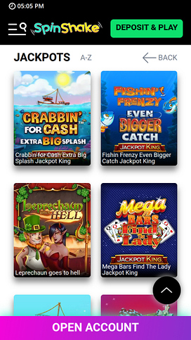 Spin Shake Casino Mobile Jackpot