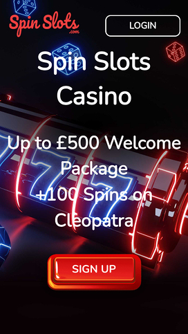 Spin Slots Casino Mobile Homepage