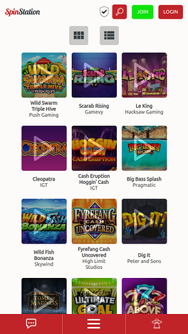 Spin Station Casino Mobile Games