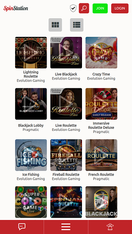 Spin Station Casino Mobile Live Dealer