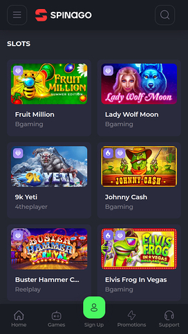 Spinago Casino Mobile Games