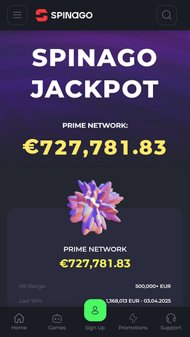 Spinago Casino Mobile Jackpot